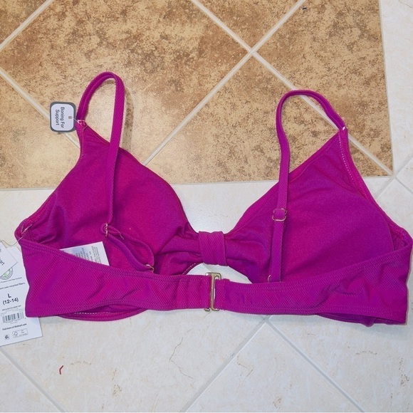 Time and Tru NWT Tie Front Bikini Top size large - Picture 4 of 4